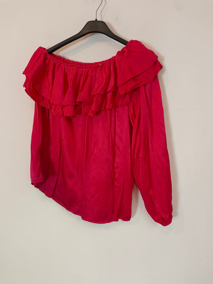 OTRAS. Top rosa asimétrico T.s/m