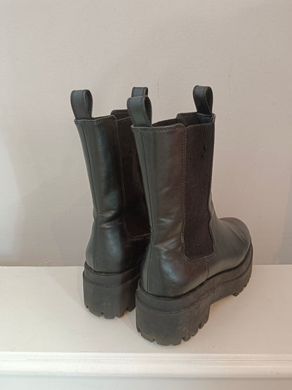 H&M. Botas negras militar T.38 TARA