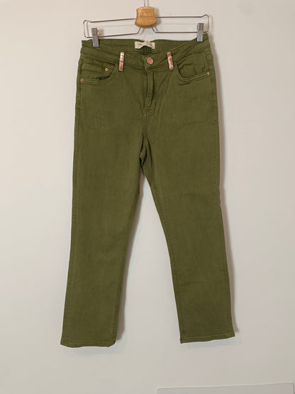 ENCUENTRO. Pantalón verde jeans T.40