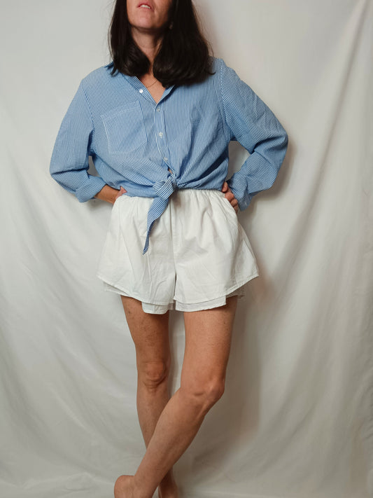 OTRAS. Bermuda blanca doble capa. T M