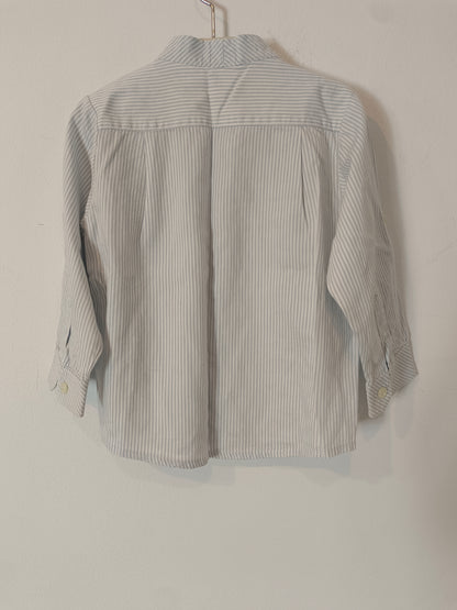 OTRAS. Camisa blanca y azul rayas T.18 meses