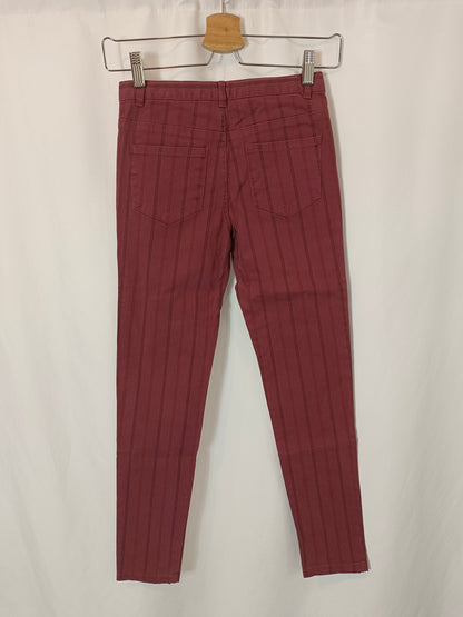 GOCCO. Striped burgundy trousers, size 9-10 years