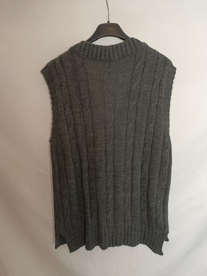 OTRAS. Chaleco gris ochos TU(S)