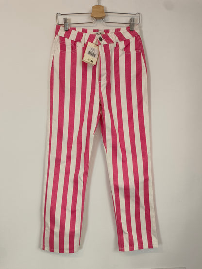 BALZAC. Denim rayas rosas abotonado. T 26 (S)
