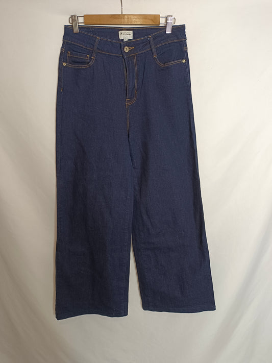 CORTEFIEL. Palazzo denim trousers, size 40