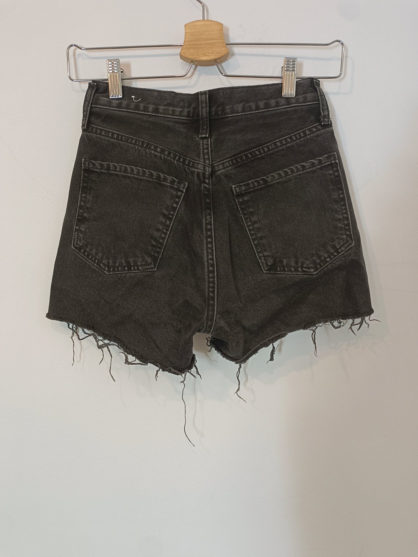 MANGO. Black denim shorts, size 32