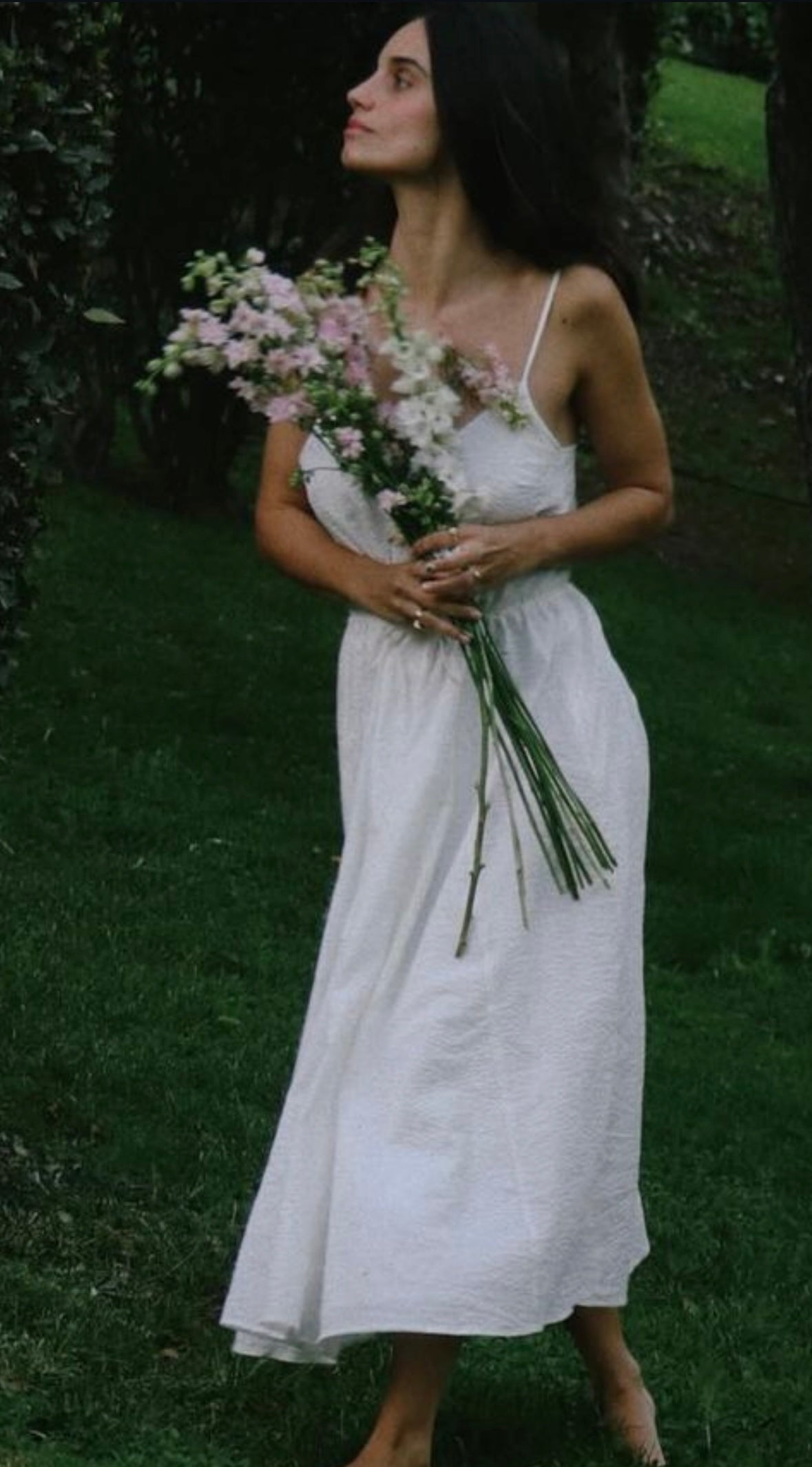 White textured Ts dress