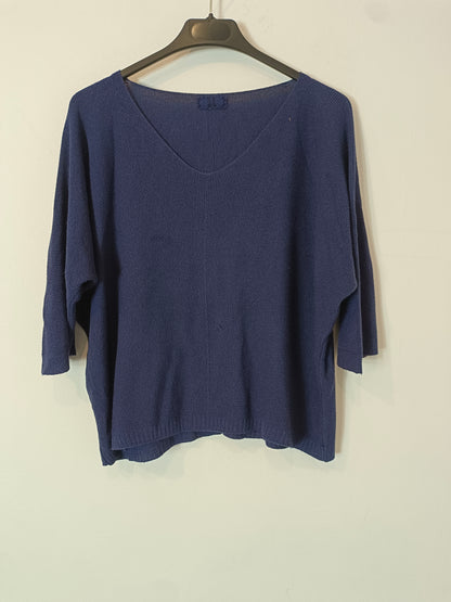 OTHERS. Blue knit top Your(s)