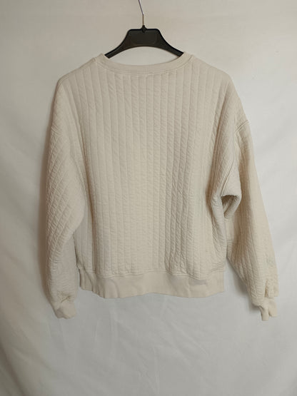 ZARA. Sudadera beige rayas T.13/14(xs)