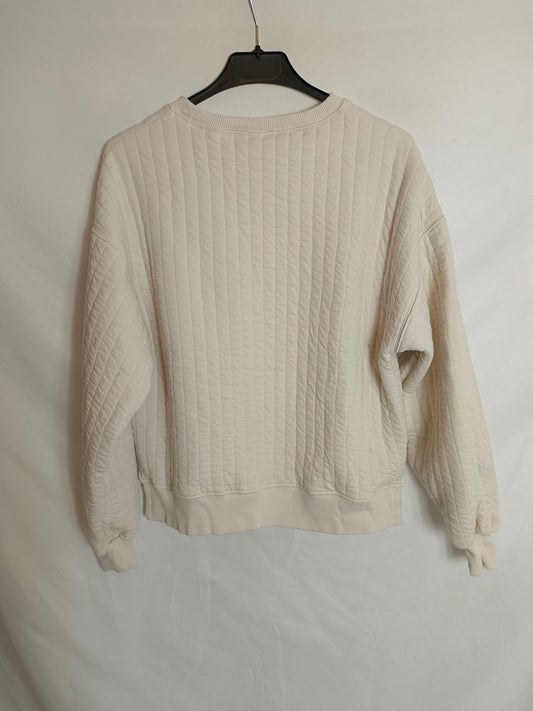 ZARA. Sudadera beige rayas T.13/14(xs)