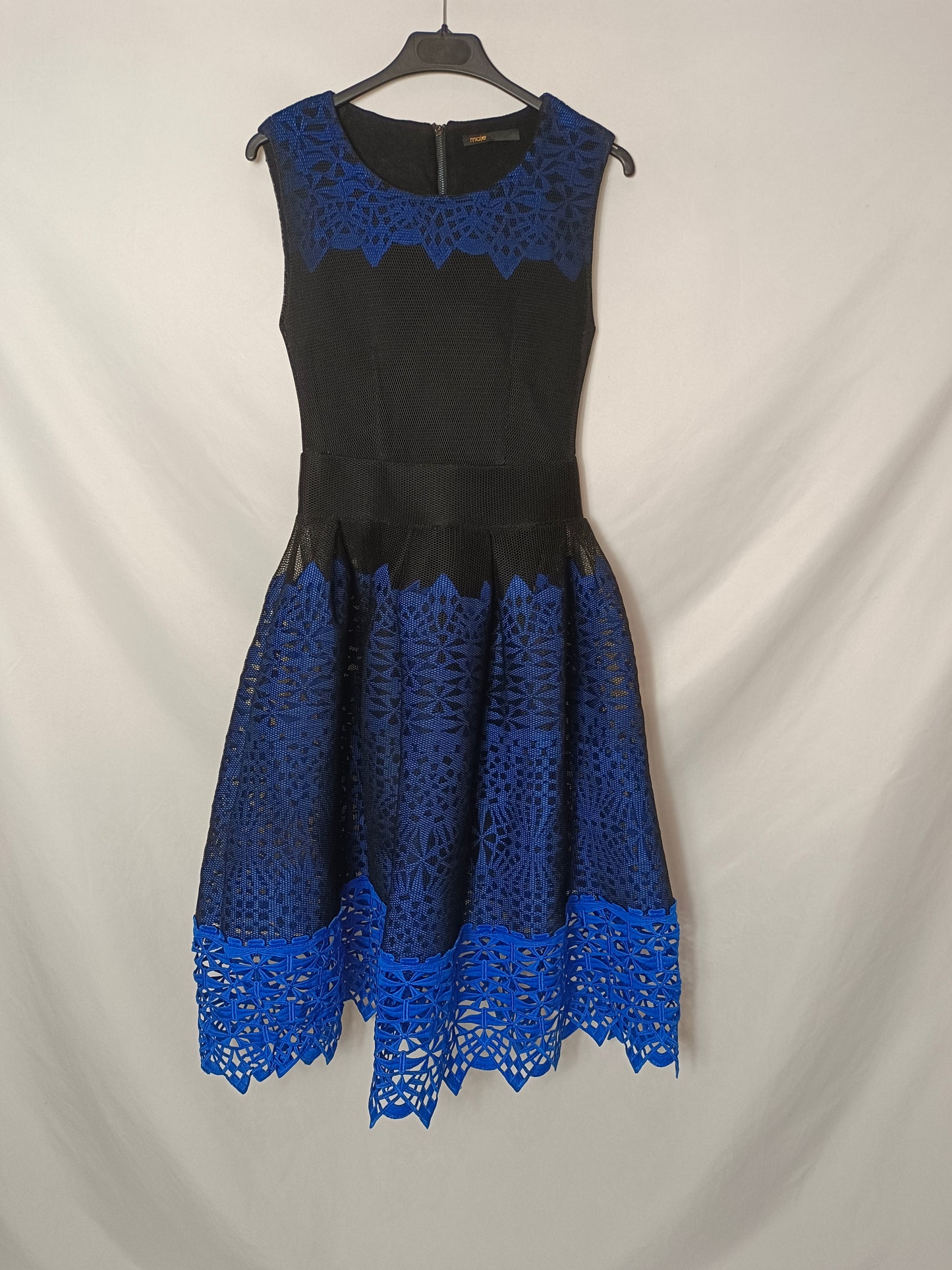 MAJE. Double textured blue dress Your(s) – Hibuy market