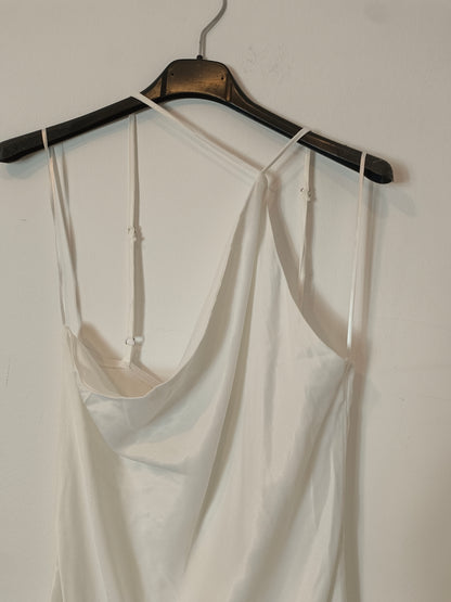 BERSHKA. Vestido lencero blanco  T.m