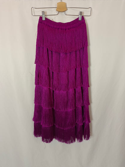 THE SPACE SEVILLA. Falda morada flecos TU(S)
