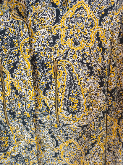 ZARA. Tm printed fluid blouse/bomber