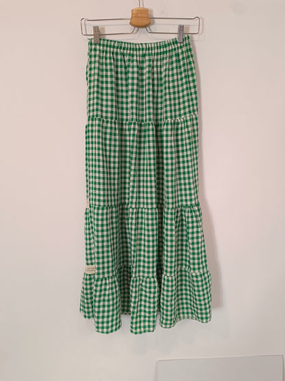 OTRAS. Falda midi de cuadros vichí  TU(S)