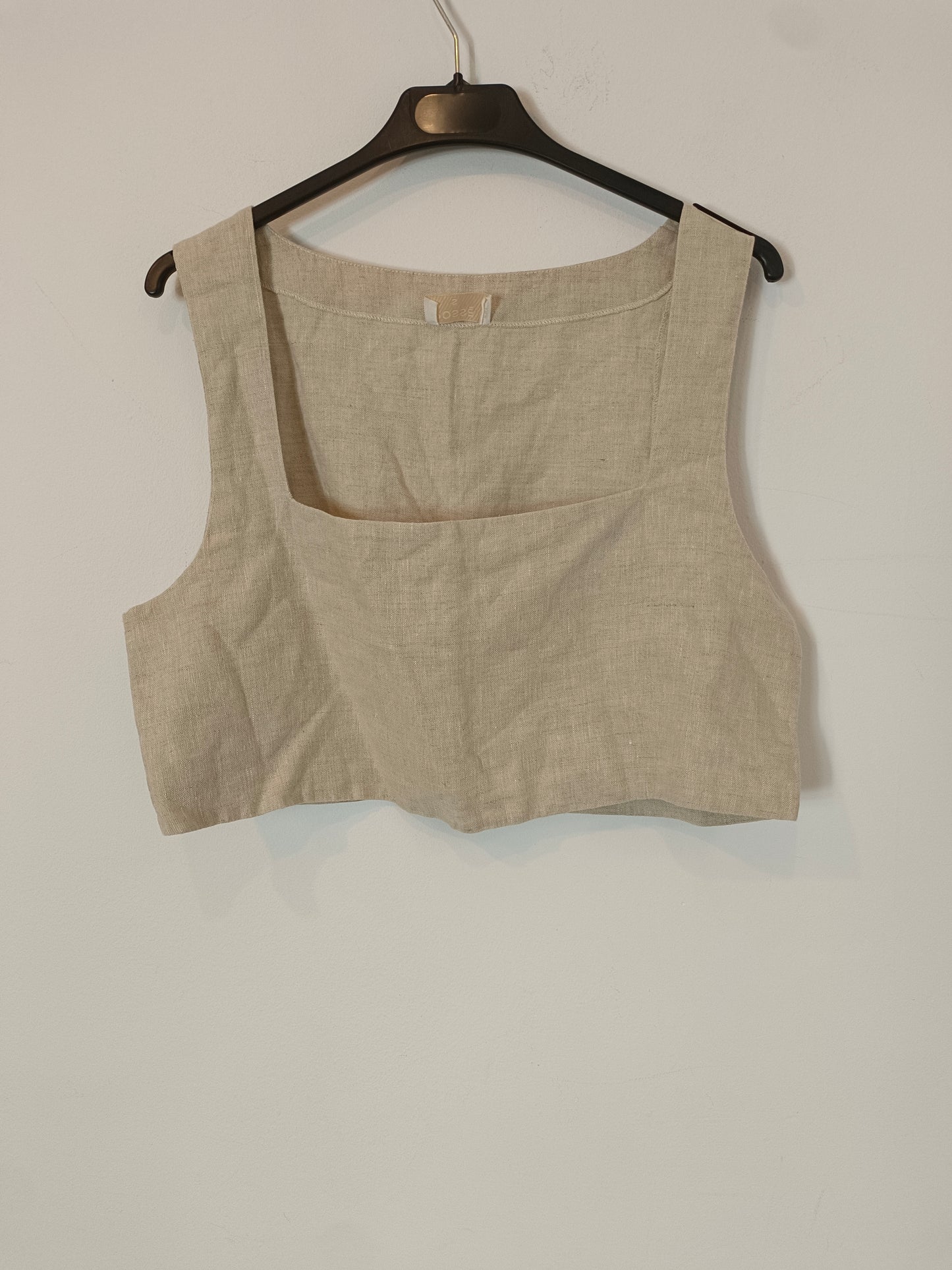 POSSE. Top beige lino T.s