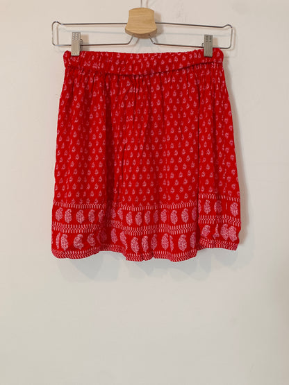 AMICHI. Ts printed red skirt
