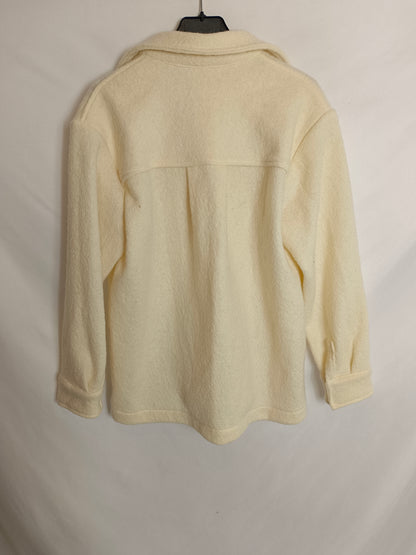 HISPANITAS. Chaqueta beige rizo T.36/38