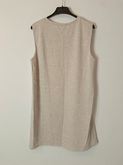 ZARA. Beige ribbed dress Tl