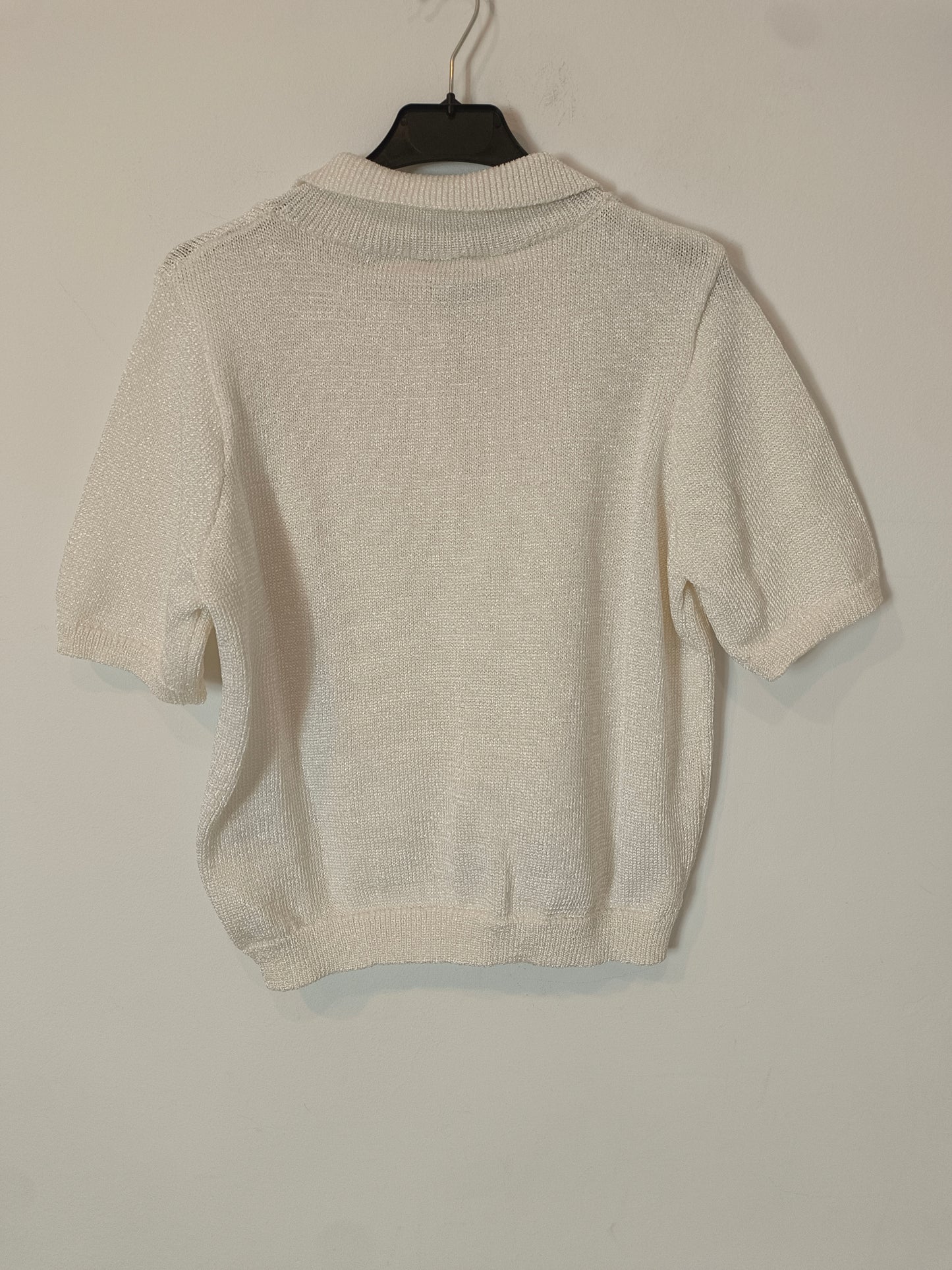 ZARA. Chaqueta punto perla T.l