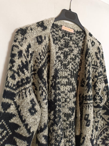 COCONUT. Cárdigan estampado flecos TU(s)