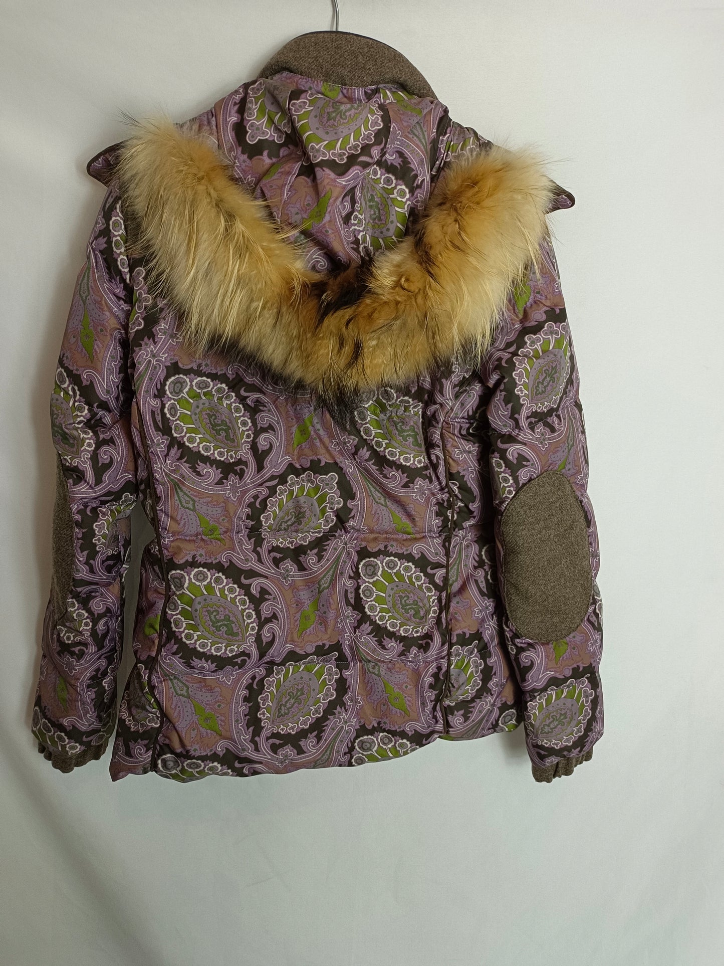 ETRO. Plumas estampado morado T.40 (s)