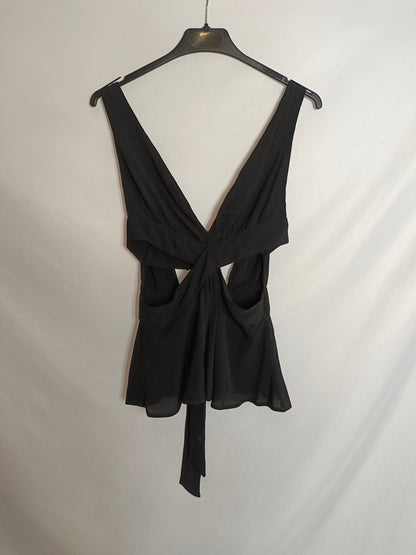 ZARA. Top negro aperturas  T.u(s)