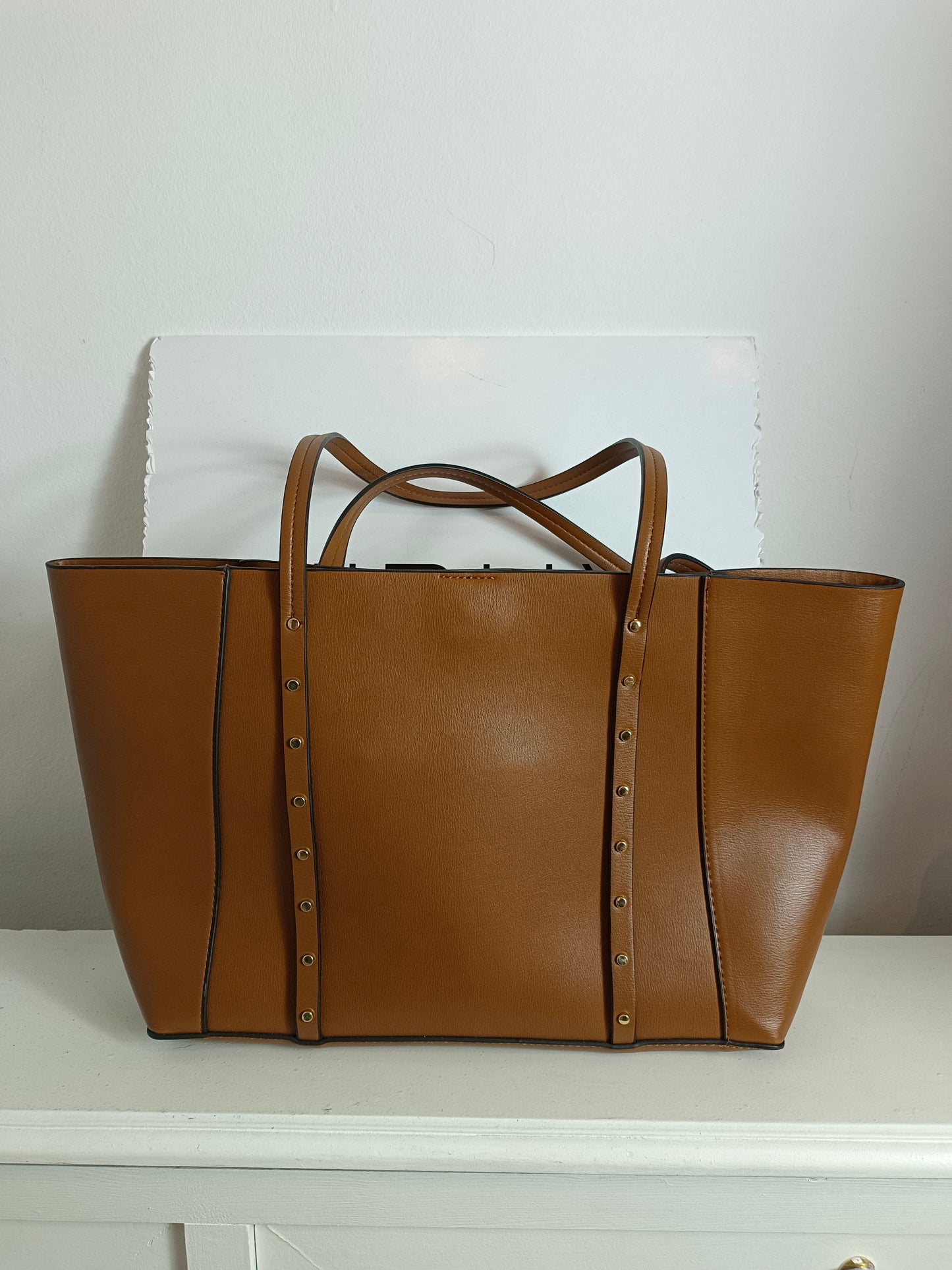 SFERA. Bolso camel shopper