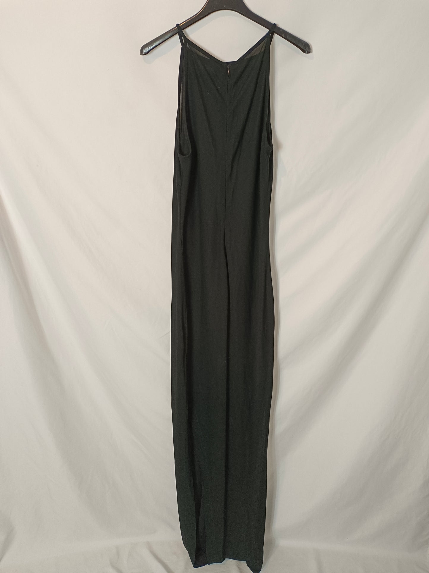 ZARA. Vestido largo negro T.38