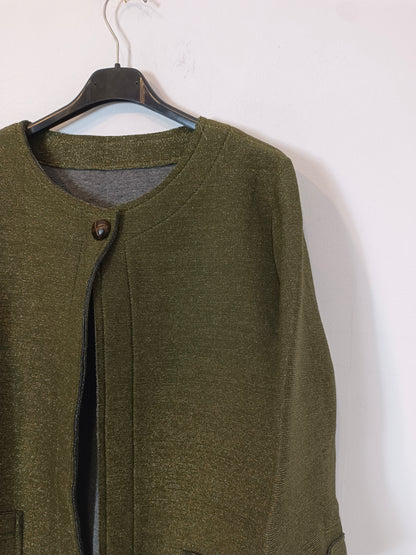 OTHERS. Green jacket with thread details YOUR(S)
