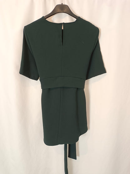 ZARA. Top verde lazada T.xs