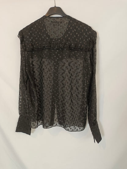 ISABEL MARANT. Black polka dot blouse T.36