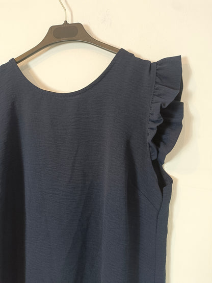 ALGO BONITO. Top azul volantes T.l