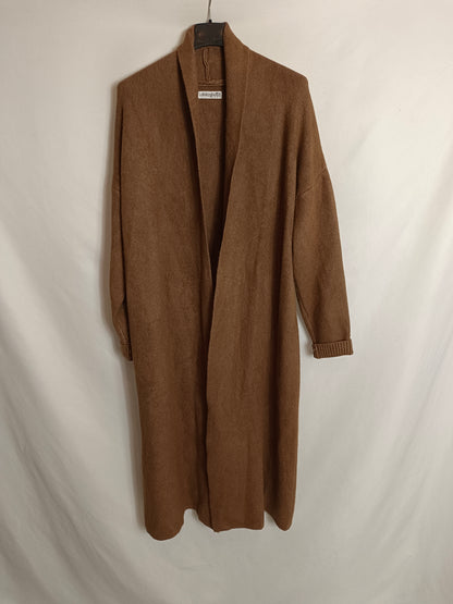 LA MAGLIETTA. Cárdigan marrón largo Tu(m)