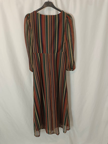 SPRINGFIELD. Vestido largo hilos colores T S