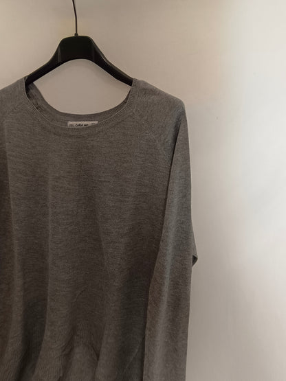 ZARA. Jersey fino gris T.m
