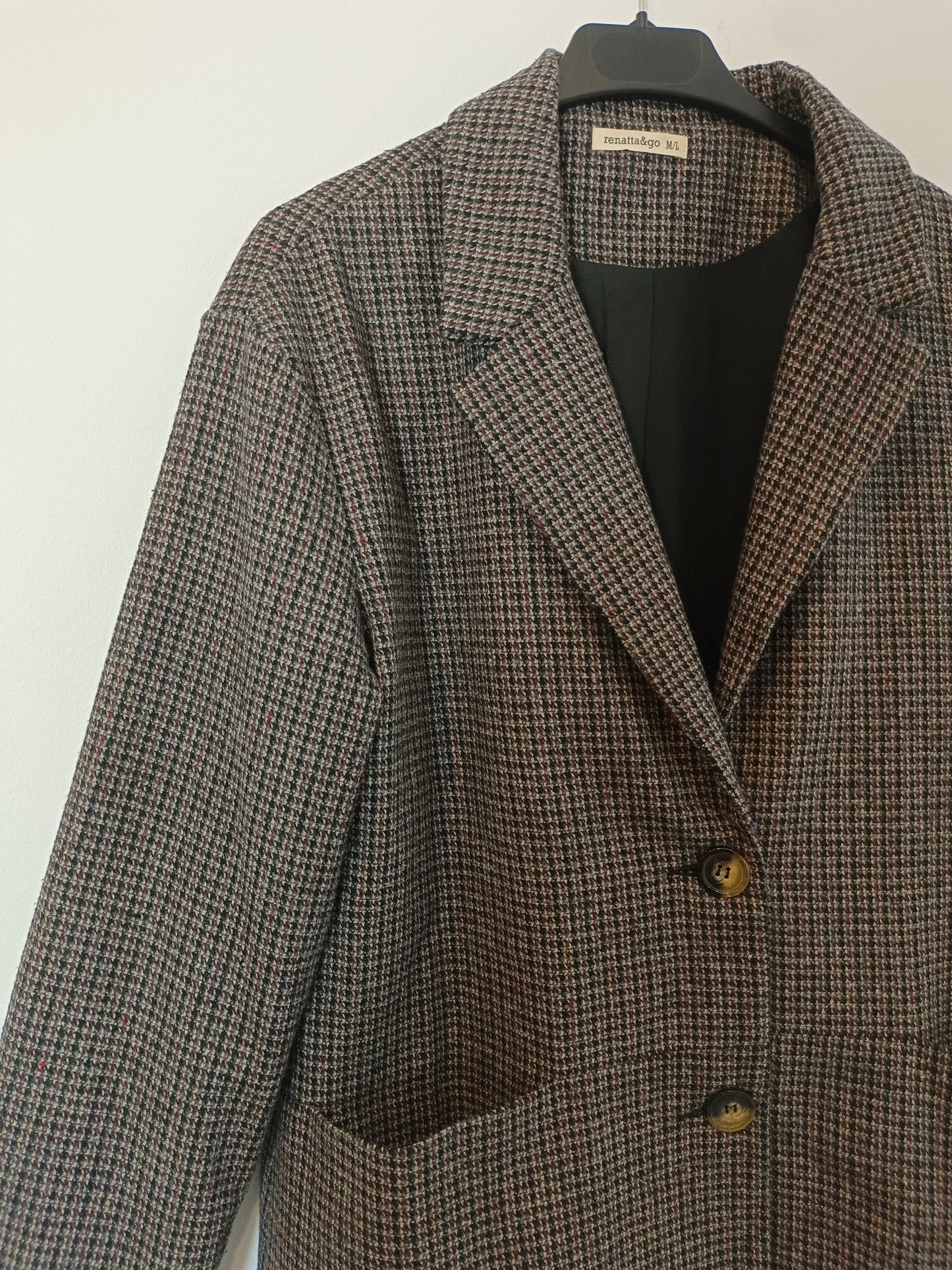 RENATTA&GO. Abrigo fino  pata de gallo T.m/l