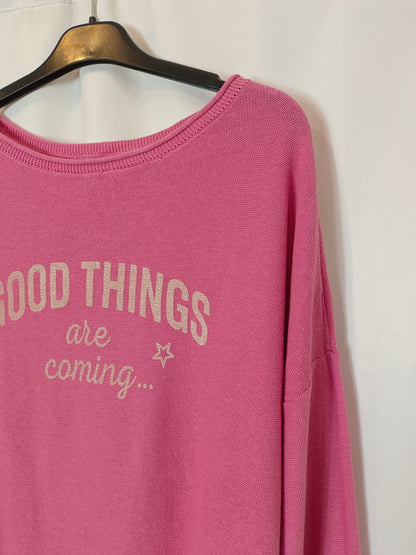 GREEN COAST. Jersey rosa letras T.l