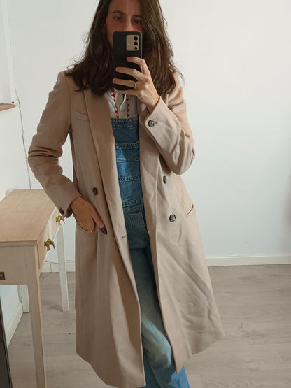 ALLSSAINTS. Nude cloth coat size 36