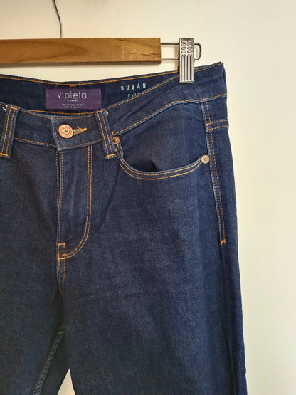 VIOLETA BY MANGO. Pantalón denim slim T.40