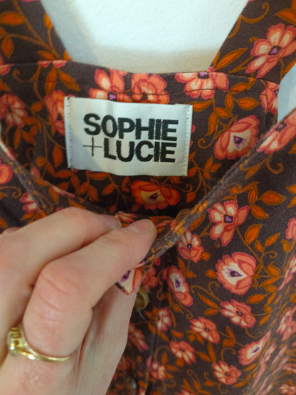 SOPHIE & LUCIE. Peto marrón flores T.36