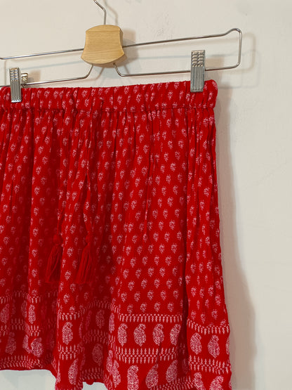 AMICHI. Ts printed red skirt