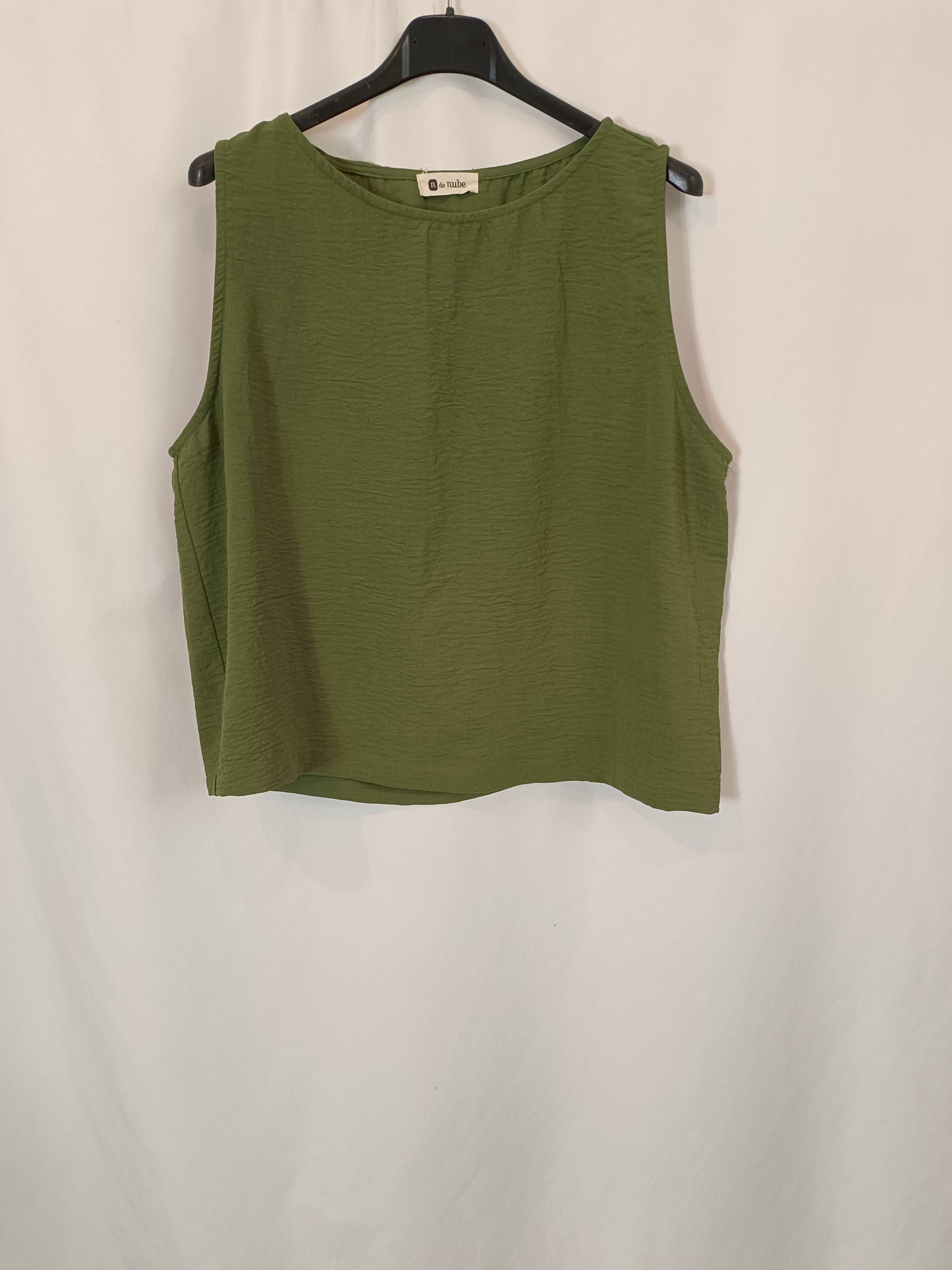 N DE NUBE. top verde fluido T.u(m/l)