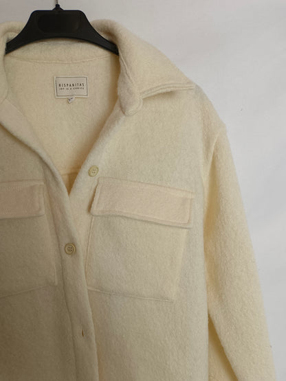 HISPANITAS. Chaqueta beige rizo T.36/38