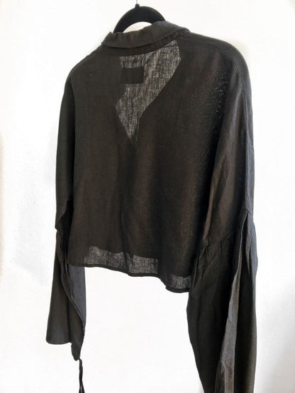 AMPIVERA. Top negro lino T.M