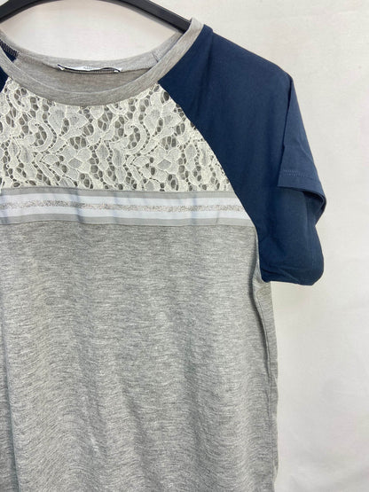 MANGO. Camiseta texturas T.s