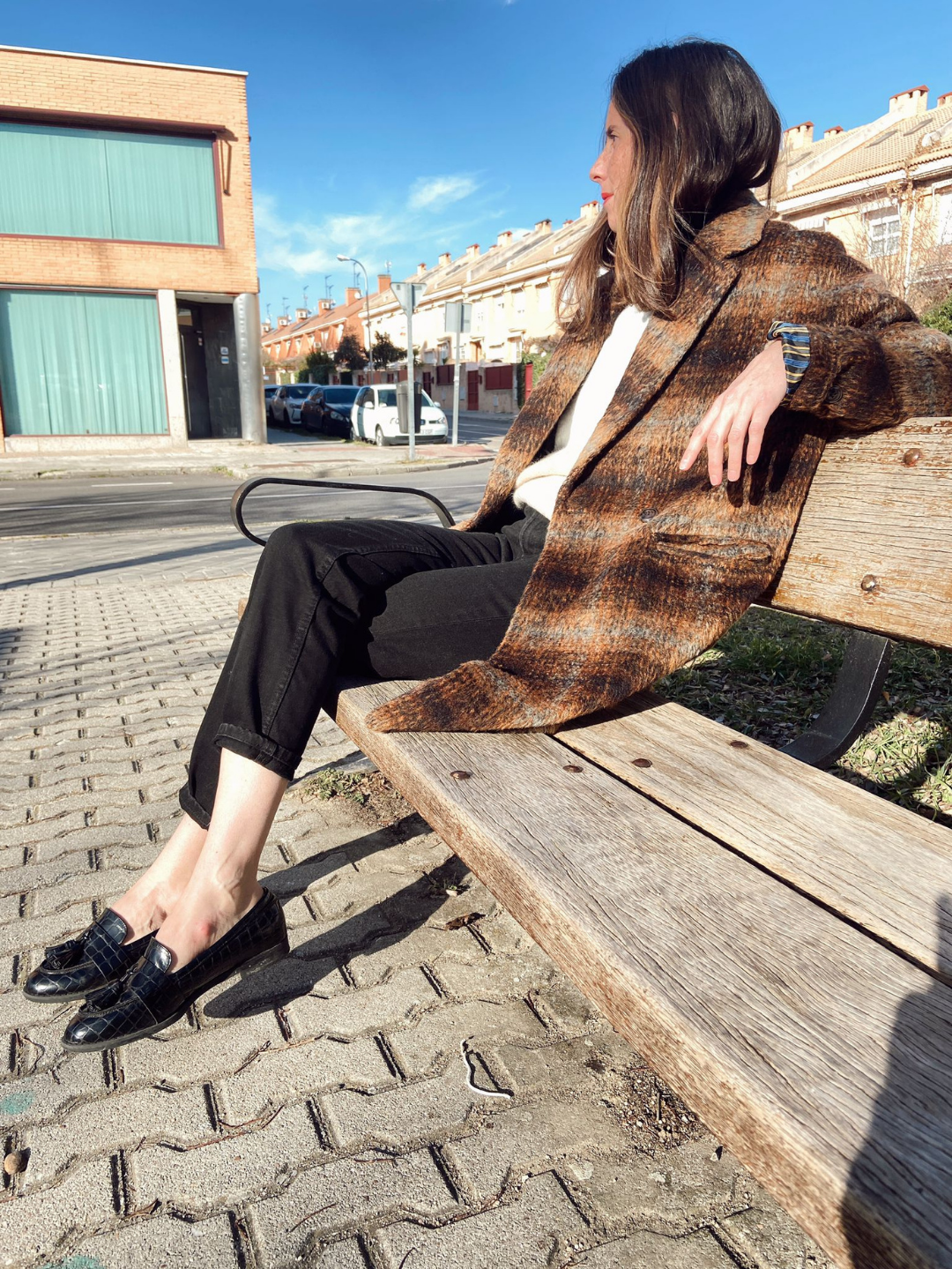 MKT STUDIO. abrigo pelito tonos marrones T.36