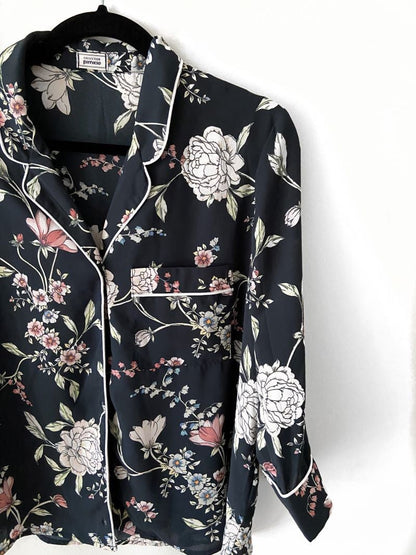 PIMKIE. Blusa azul flores T.m