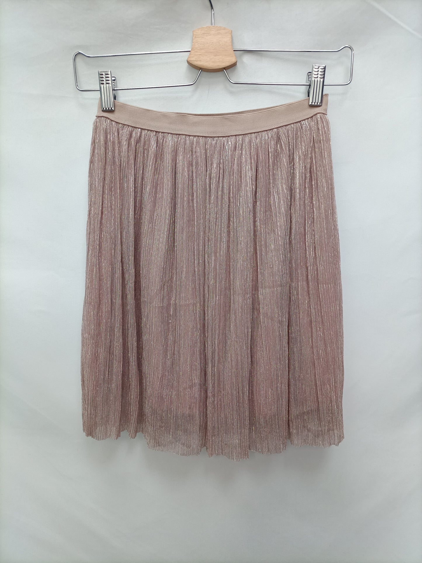 CLOCK HOUSE. Falda rosa brillante T.xs