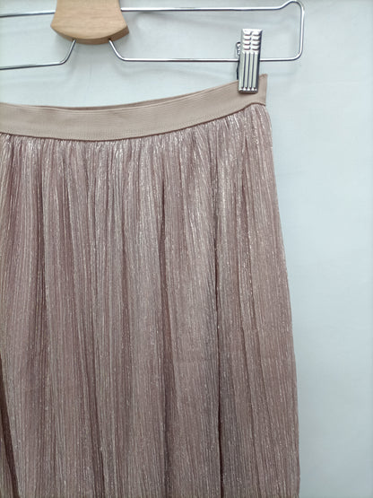 CLOCK HOUSE. Falda rosa brillante T.xs